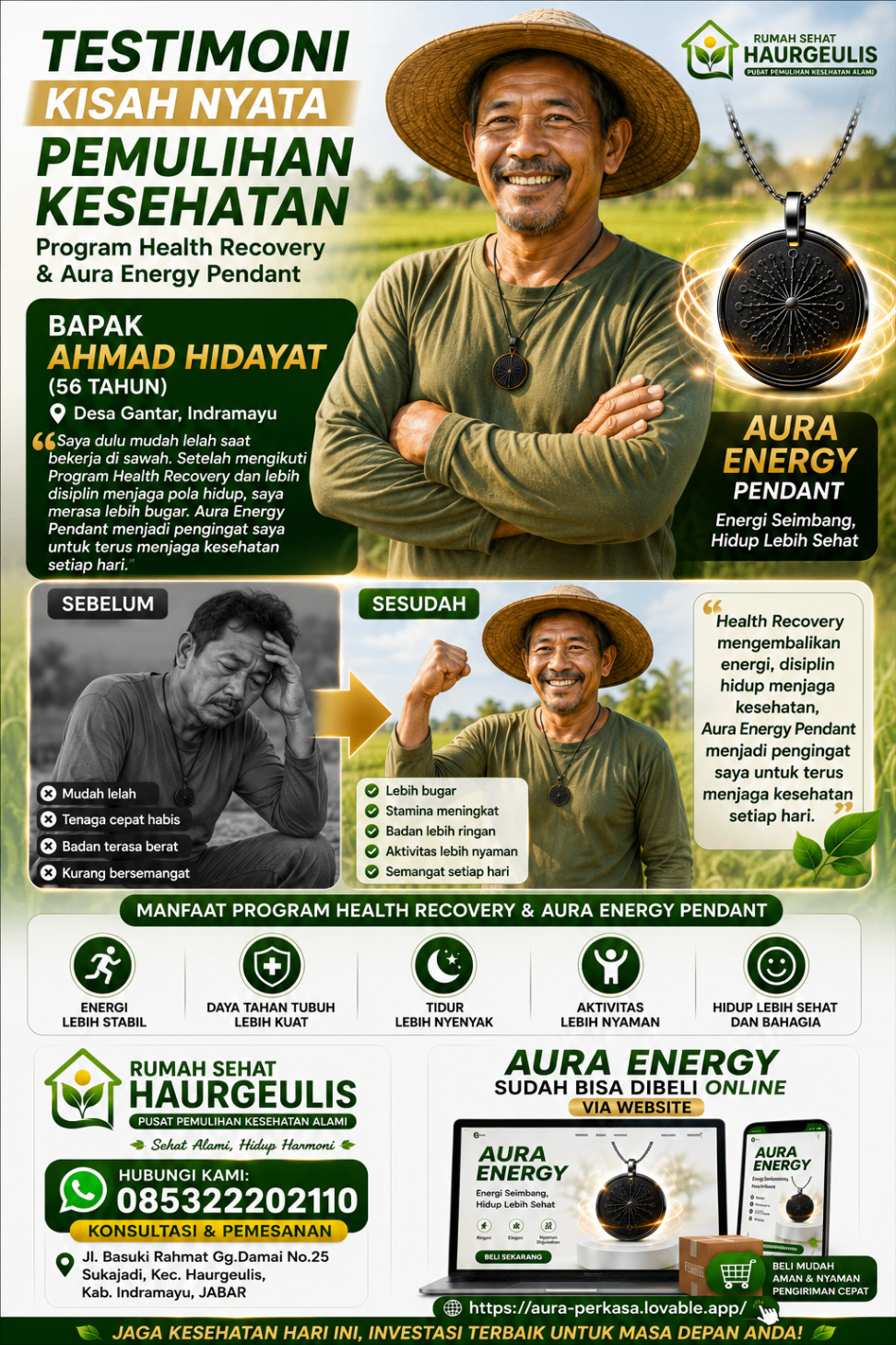 Testimoni Bapak Ahmad Hidayat (56 tahun) — Desa Gantar, Indramayu
