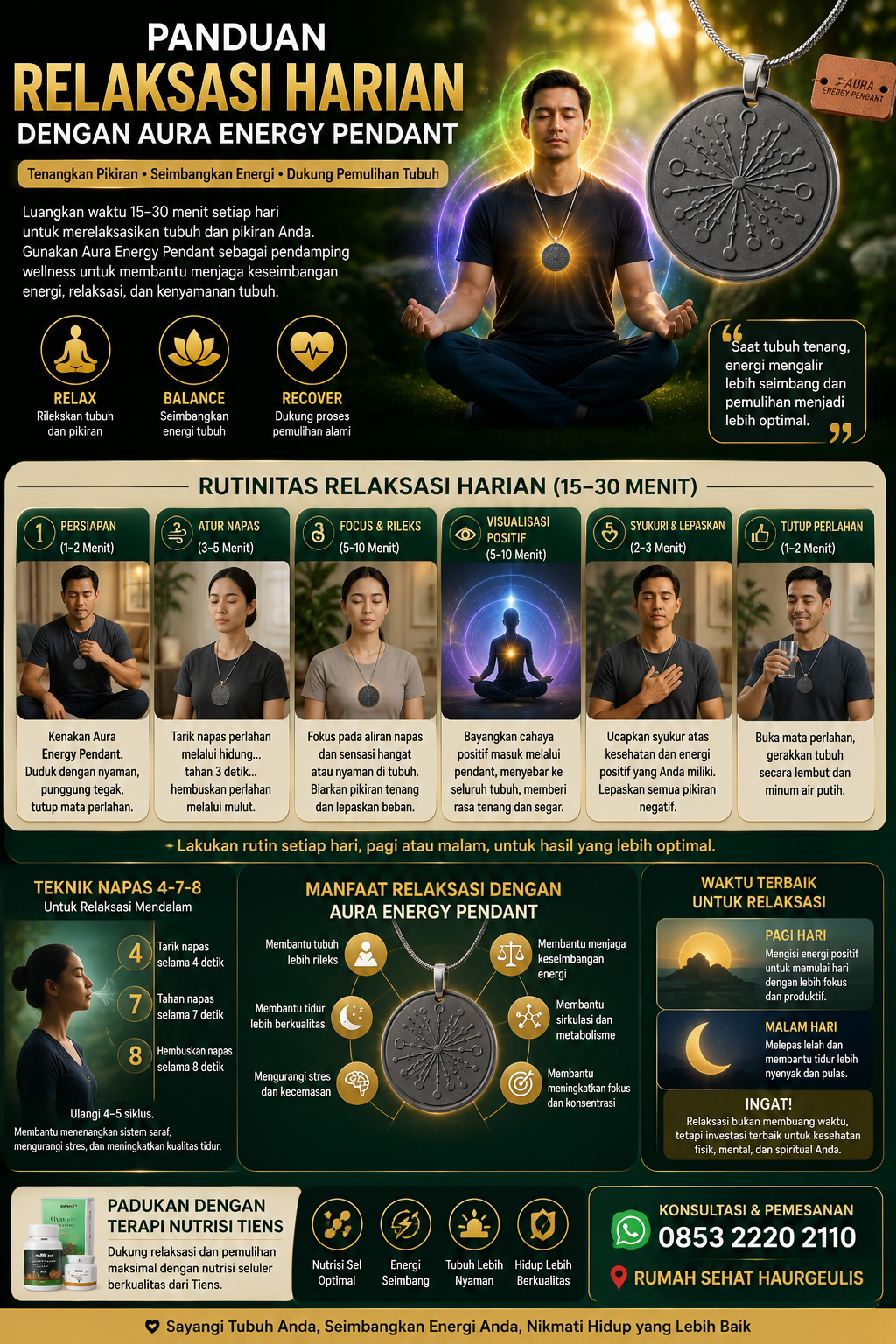 Panduan Relaksasi Harian dengan Aura Energy Pendant